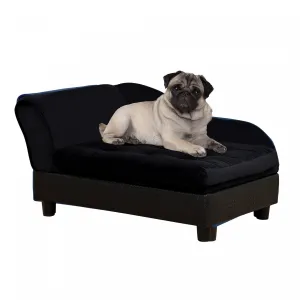 Pawhut Pet Sofa Dog Couch Chaise Lounge Pet Bed With Storage Function Small Sized Dog Various Cat Sp|Pawhut Canape Pour Animal De Compagnie, Canape Pour Chien, Lit Sureleve Pour Animal De Compagnie Ave