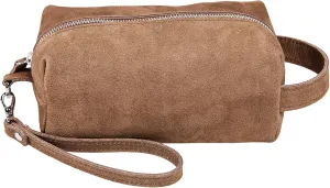 PEGAI Leather Travel Toiletry Bag for Men | Handmade Top Grain Distressed Dopp Kit, Mens Toiletry Bag, Shaving Kit Case Travel Organizer - Lee (Camel)