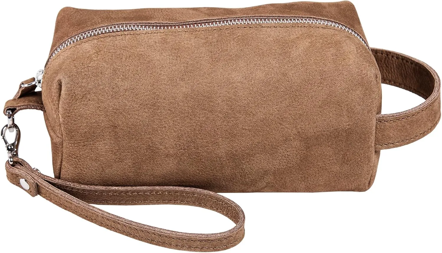 PEGAI Leather Travel Toiletry Bag for Men | Handmade Top Grain Distressed Dopp Kit, Mens Toiletry Bag, Shaving Kit Case Travel Organizer - Lee (Camel)