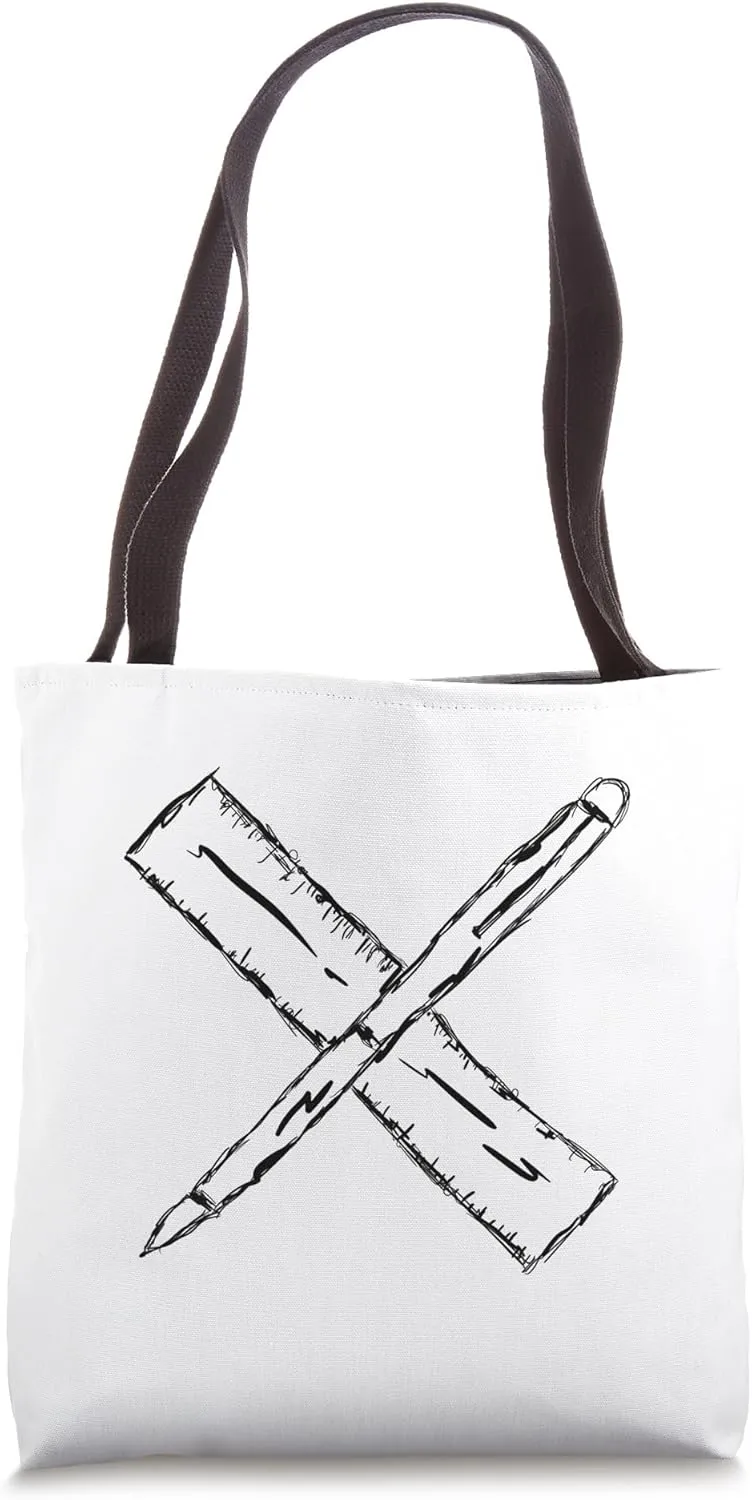 Pen and Ruler Architecture Student Architect Tote Bag