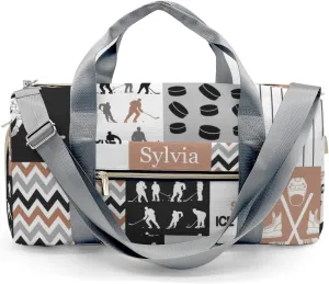 Personalized Ball Brown Custom Multi-functional Travel Bag, Unisex Portable Duffel Bag, Short Distance Travel Assistant