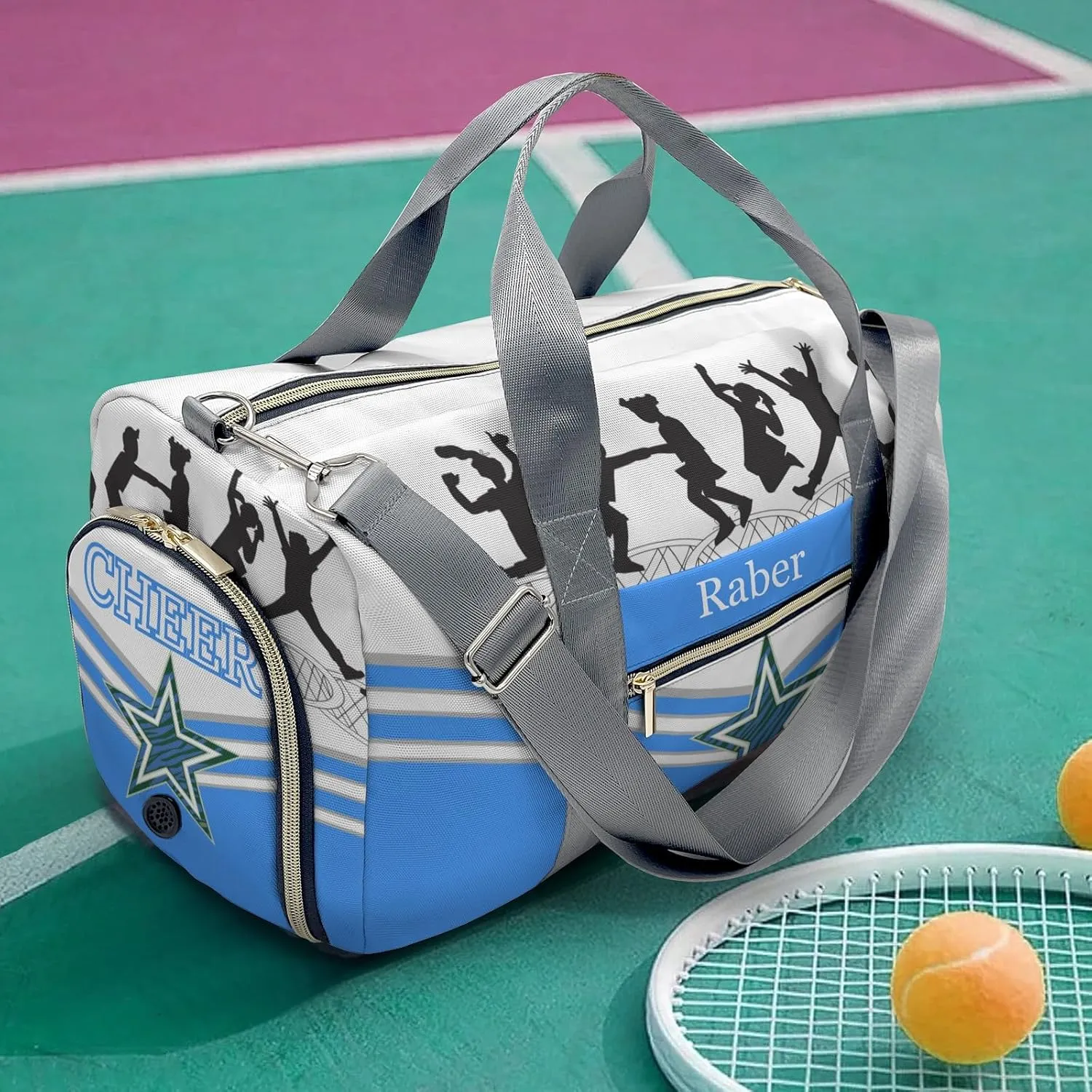 Personalized Cheerleader Customized Multi-functional Handbag Travel Bag, Unisex Portable Travel Bag, Sports and Fitness Duffel Bag, Short Trip Storage Bag