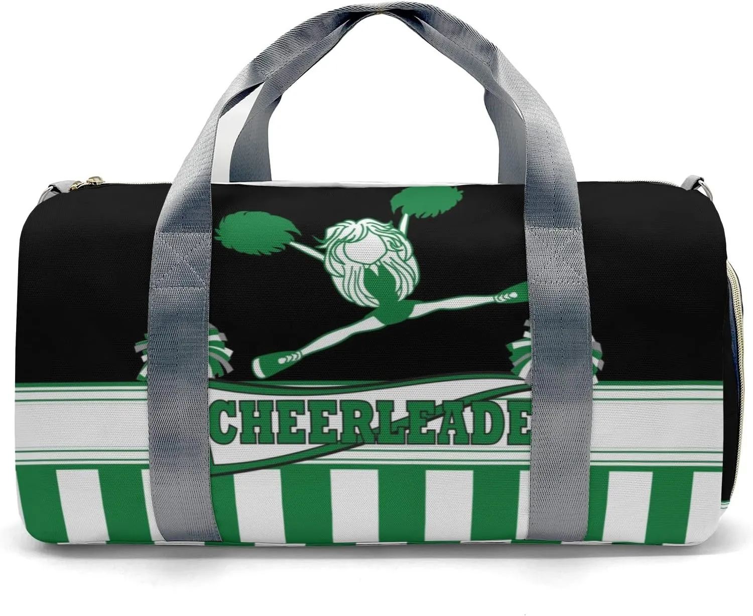 Personalized Cheerleader Girl Gymnast Green Customized Multi-functional Handbag Travel Bag, Unisex Portable Travel Bag, Sports and Fitness Duffel Bag, Short Trip Storage Bag