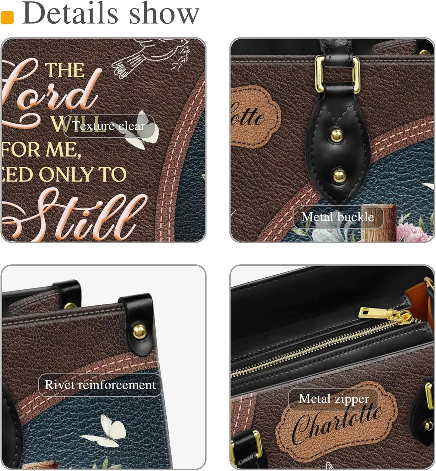 Personalized Leather Handbags with Name & Zipper – Perfect Christian Purses for Women | Ideal Mother's Day Gifts
