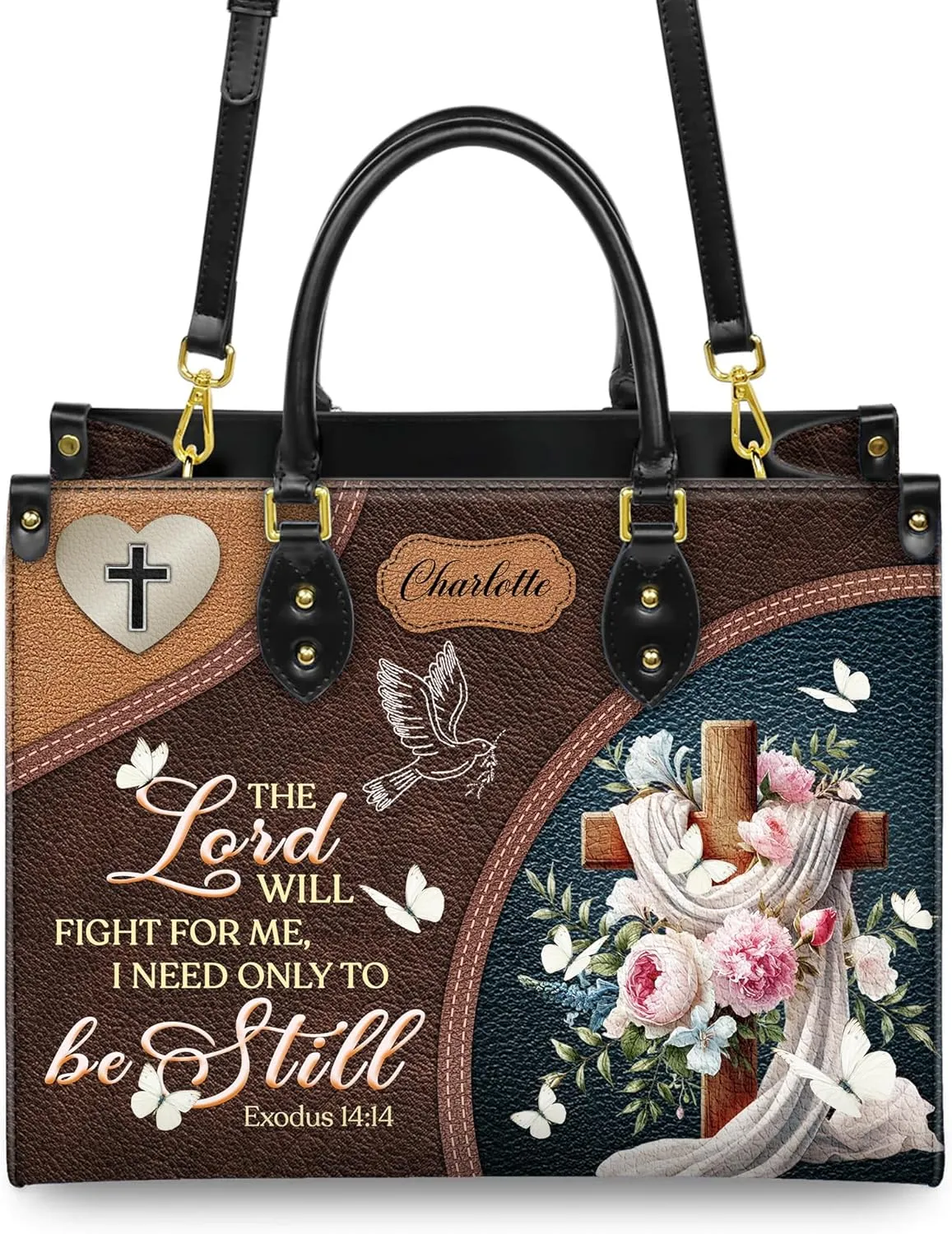 Personalized Leather Handbags with Name & Zipper – Perfect Christian Purses for Women | Ideal Mother's Day Gifts