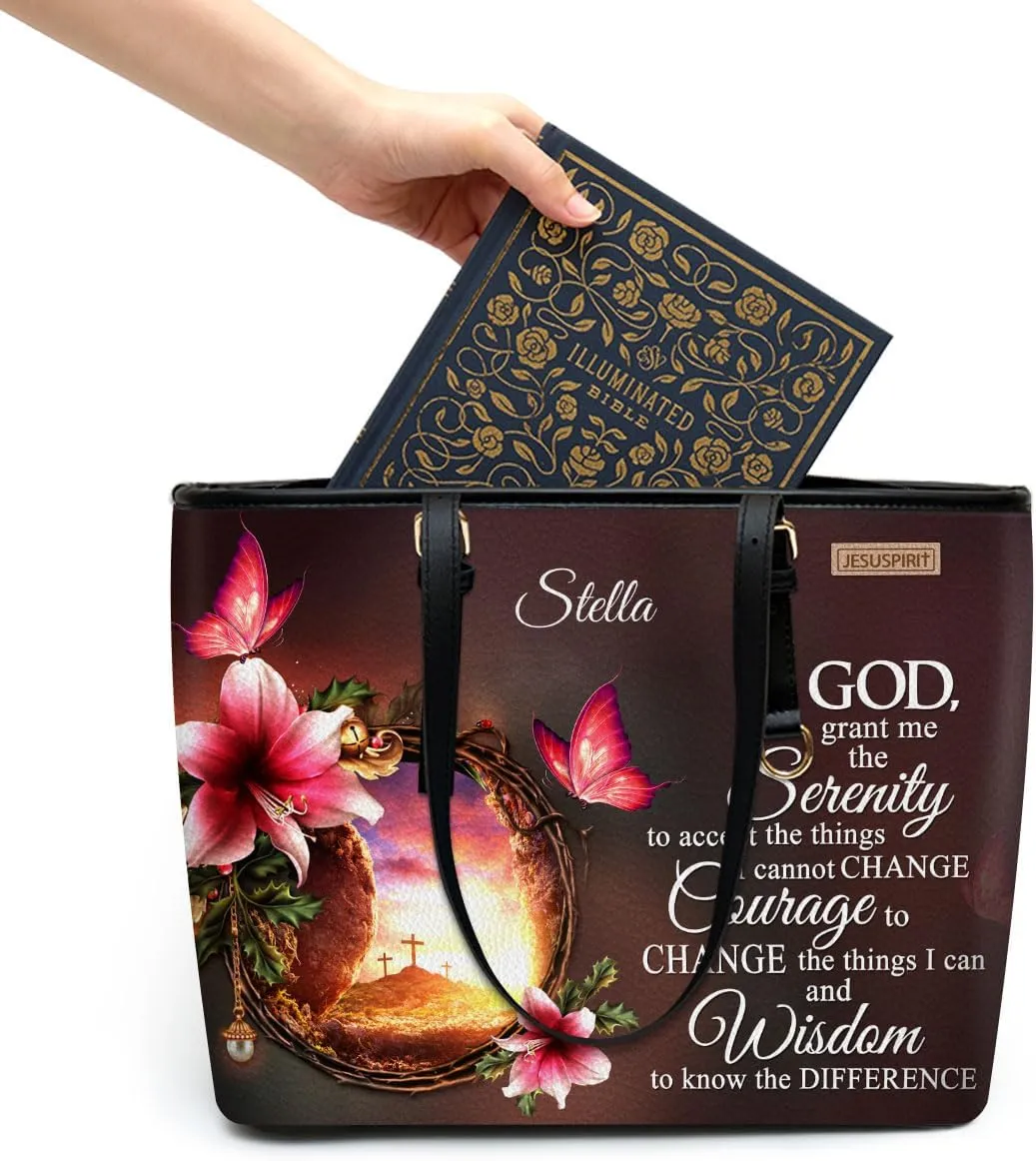 Personalized Leather Tote Bags For Women - Christmas Gifts For Women - Christian Gifts