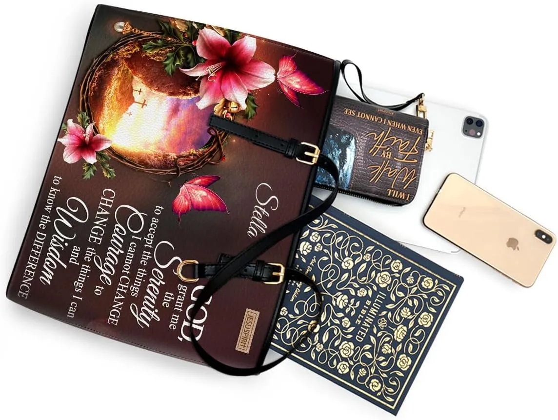 Personalized Leather Tote Bags For Women - Christmas Gifts For Women - Christian Gifts