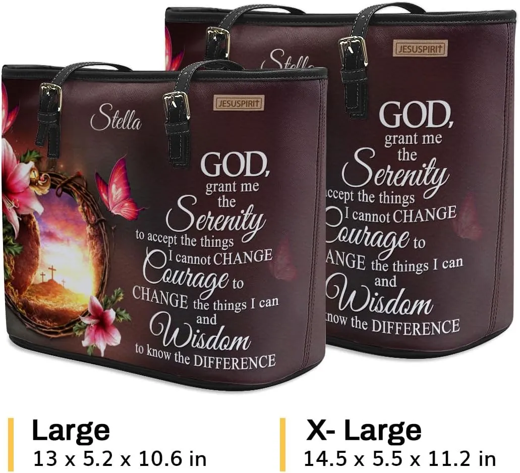 Personalized Leather Tote Bags For Women - Christmas Gifts For Women - Christian Gifts