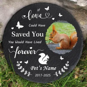Personalized Pet Memorial Gifts for Loss of Squirrel, Custom Pet Squirrel Memorial Stones with Photo, Pet Squirrel Sympathy Gifts, Pet Memorial Stones for Squirrel, Pet Memory Gifts for Squirrel
