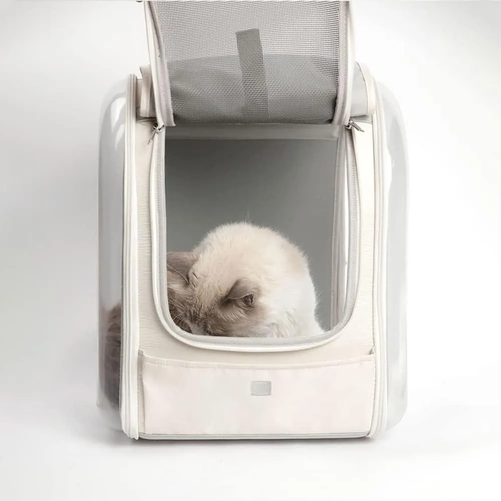 Pet Backpack Dog Cat Carriers Soft - Beige