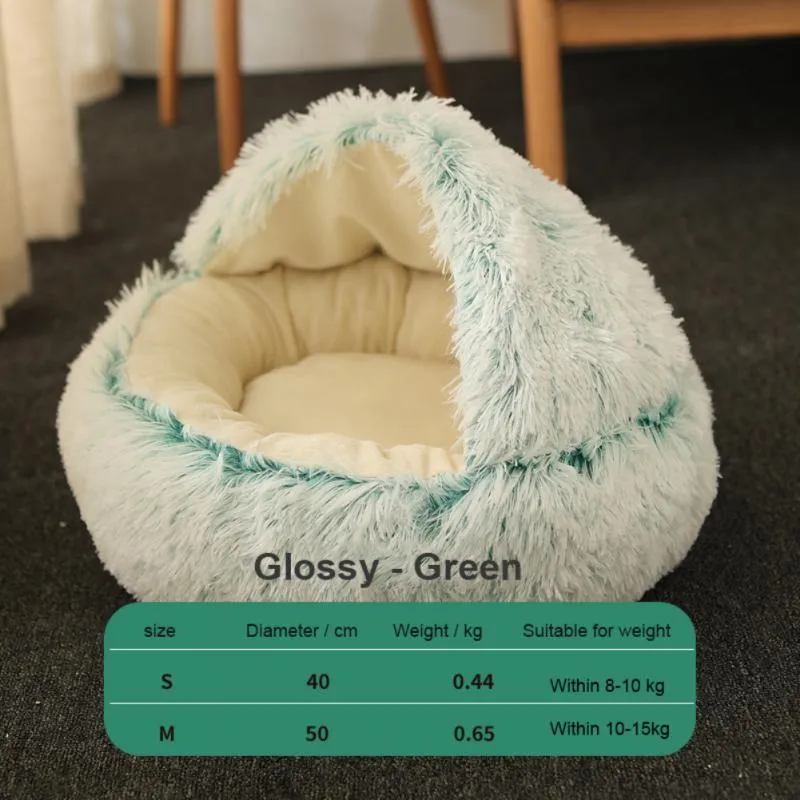 Pet Round Warm Soft Plush Cat Dog Bed House