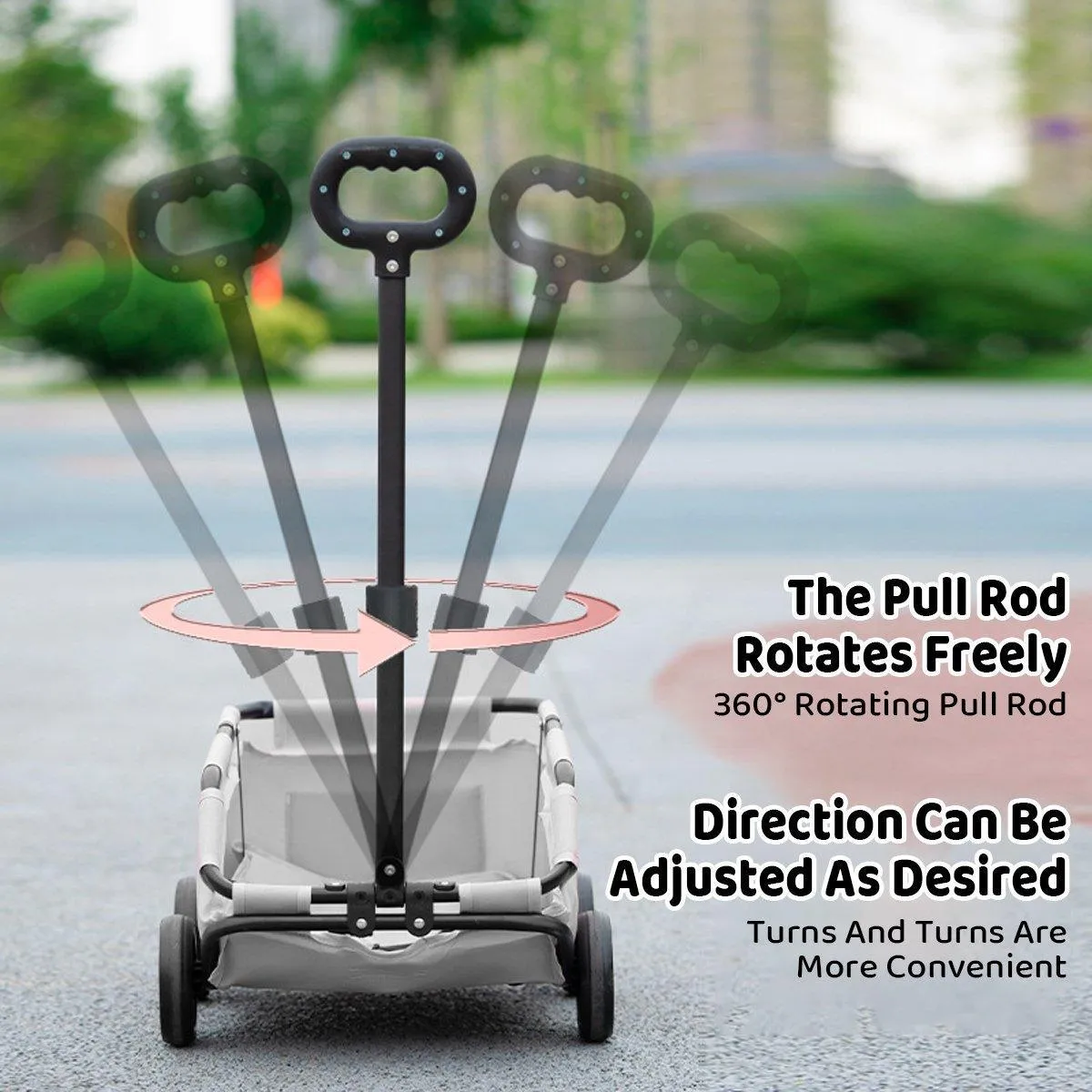 Pet Stroller Dog Cat Carrier Cart Travel Foldable Puppy Trolley Travel Outing