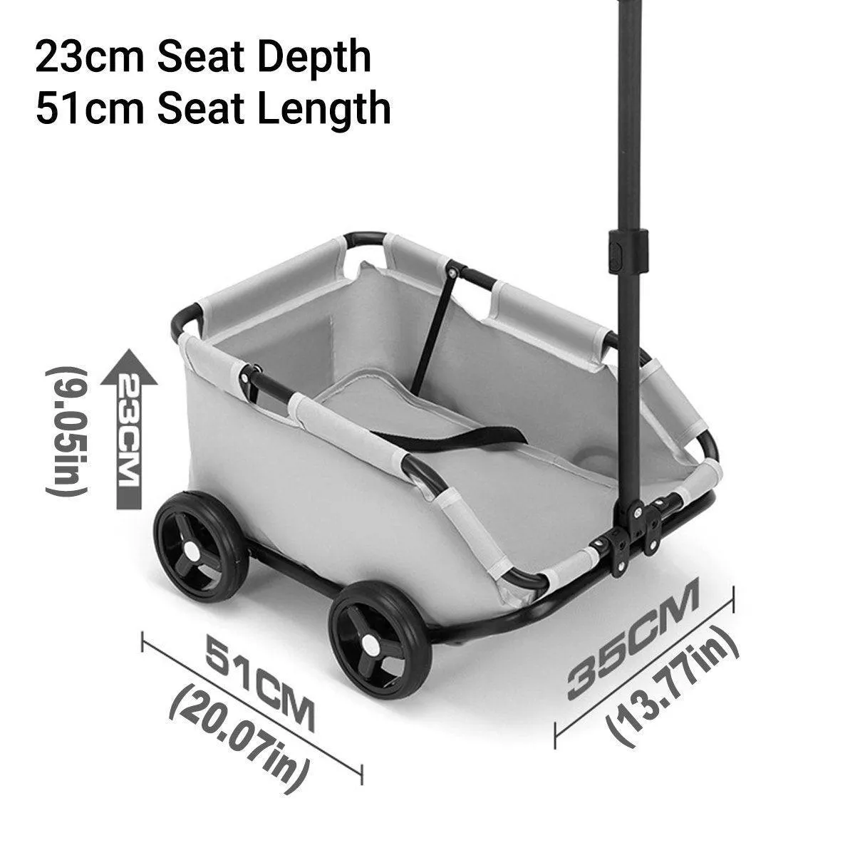 Pet Stroller Dog Cat Carrier Cart Travel Foldable Puppy Trolley Travel Outing