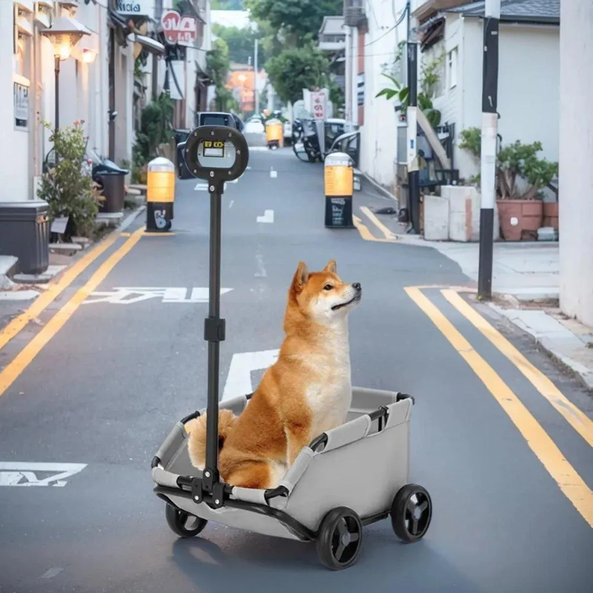 Pet Stroller Dog Cat Carrier Cart Travel Foldable Puppy Trolley Travel Outing