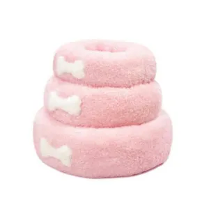 PetGains PGT Round Plush Cat & Dog Bolster Bed (Large)