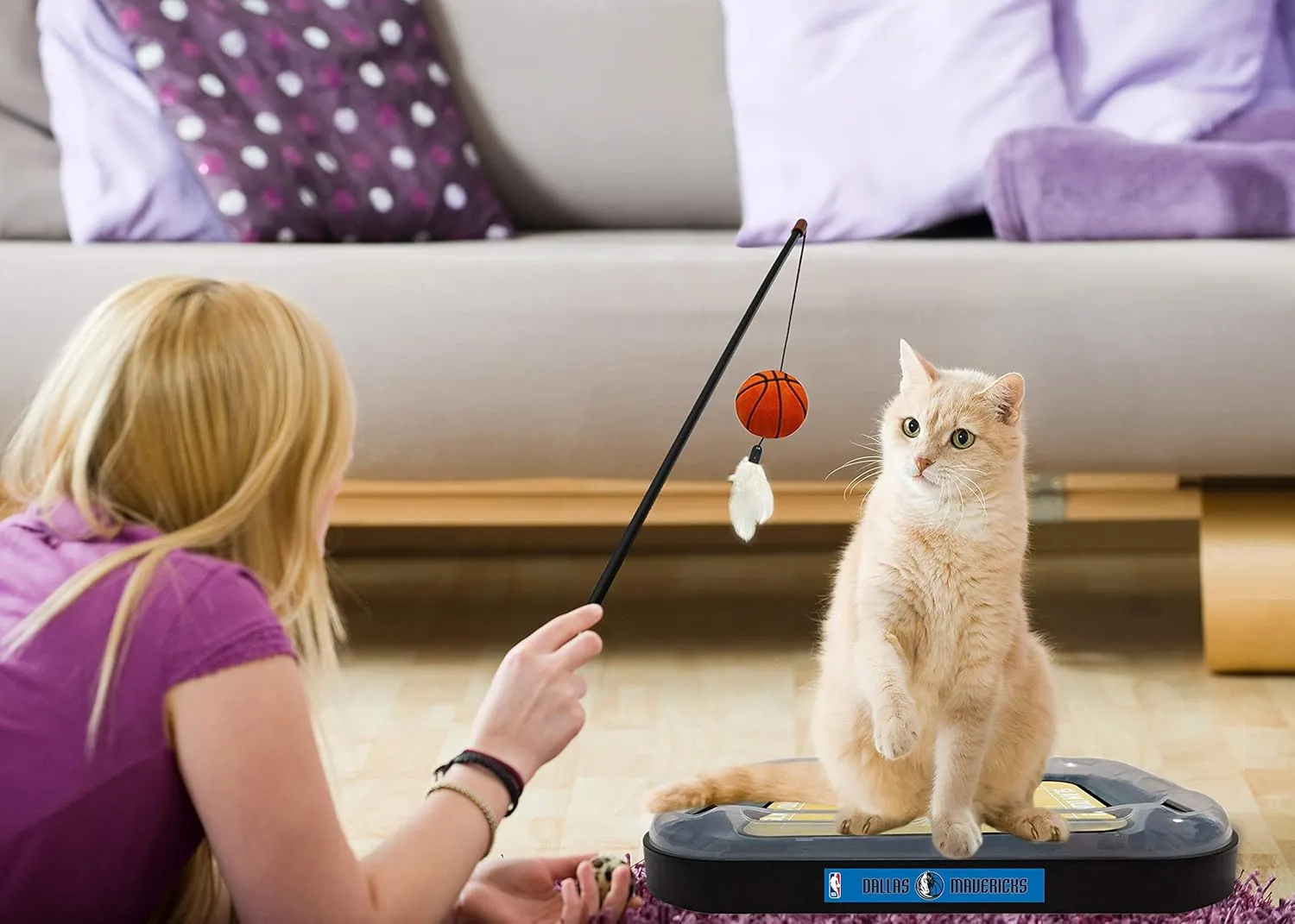 Pets First Dallas Mavericks Basketball Cat Scratcher Toy