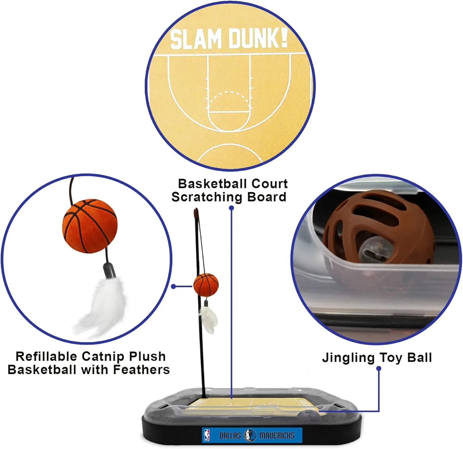 Pets First Dallas Mavericks Basketball Cat Scratcher Toy