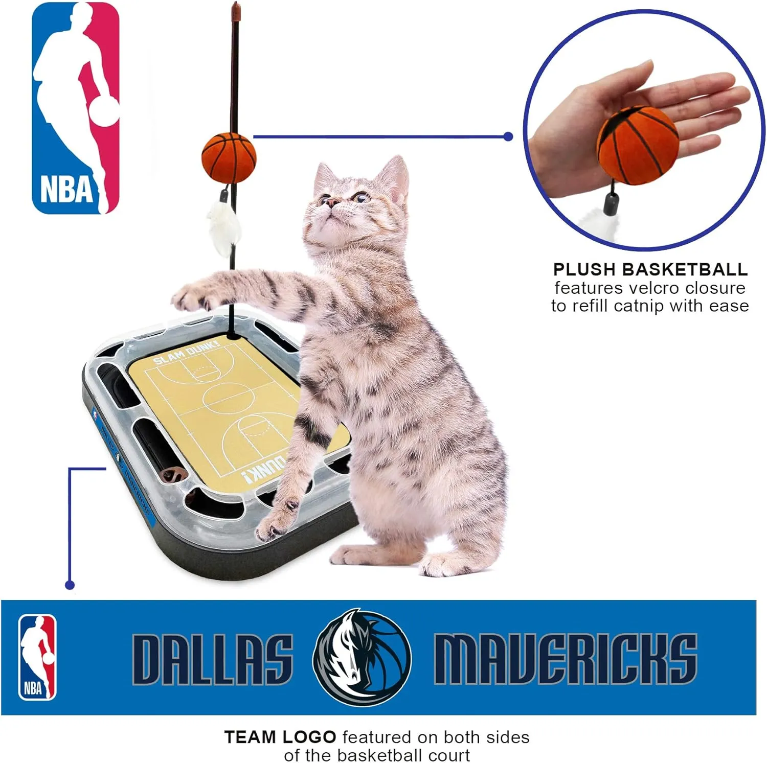 Pets First Dallas Mavericks Basketball Cat Scratcher Toy