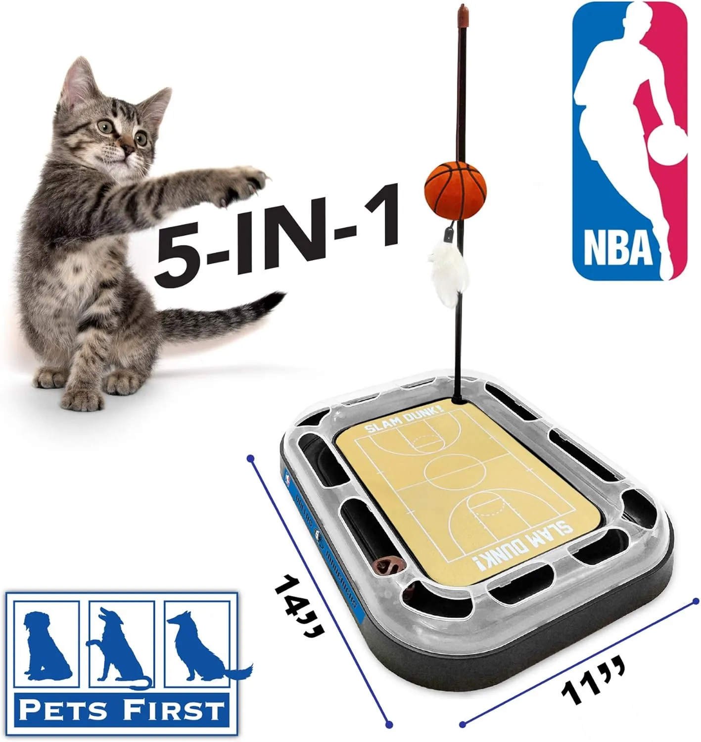 Pets First Dallas Mavericks Basketball Cat Scratcher Toy