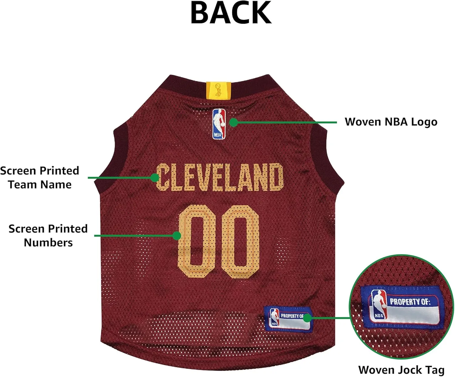 Pets First NBA CLEVELAND CAVALIERS DOG Jersey, X-Large - Tank Top Basketball Pet Jersey
