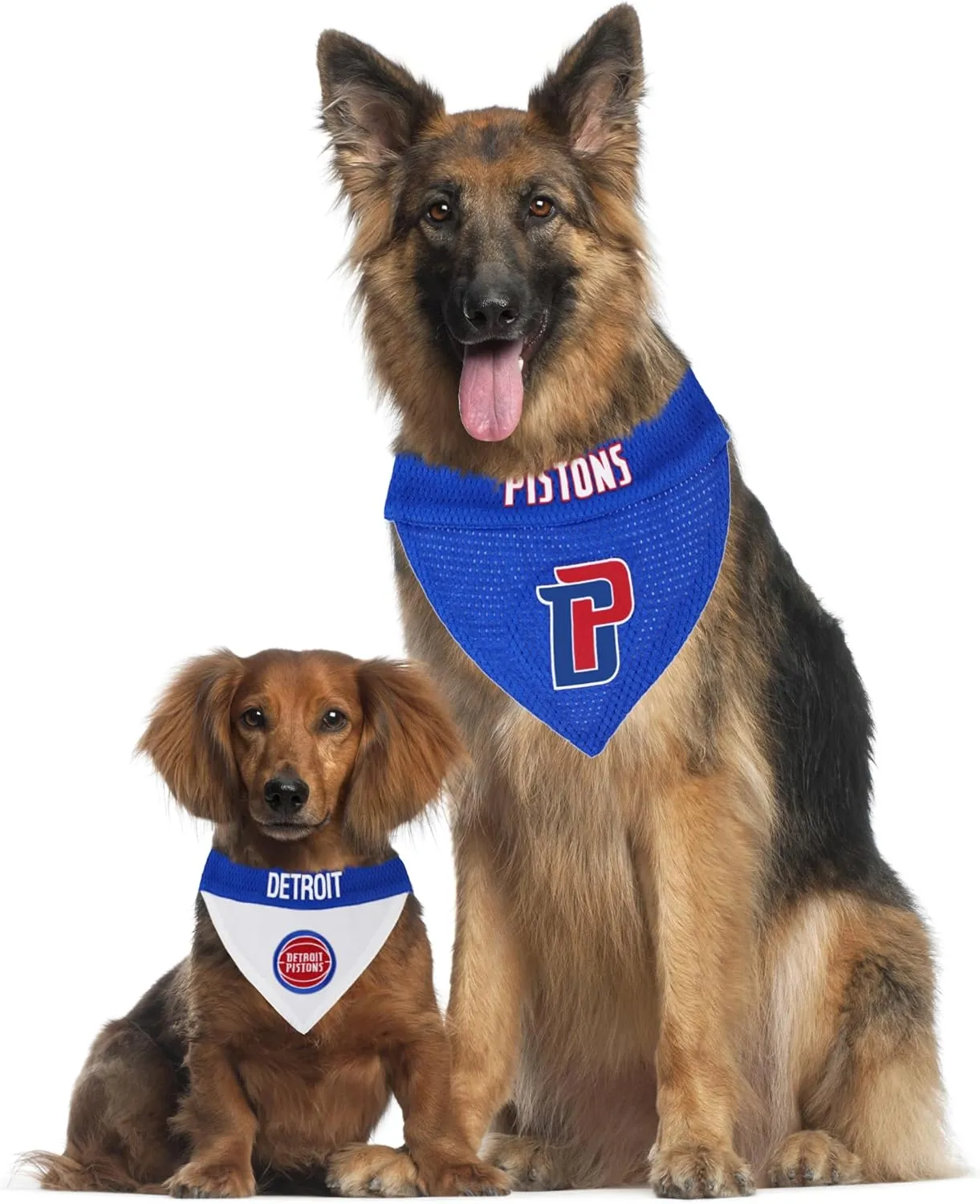 Pets First NBA Dog Bandana - Detroit Pistons Reversible Pet Bandana. 2 Sided Home & Away Sports Bandana with a PREMIUM Embroidery TEAM Logo, Large/X-Large