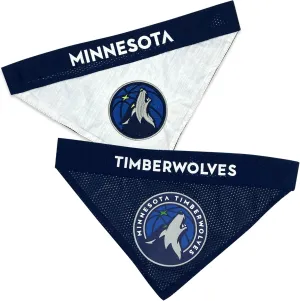Pets First NBA Dog Bandana -Minnesota Timberwolves Reversible Bandana. 2 Sided Home & Away Sports Bandana with a Premium Embroidery Team Logo, Small/Medium
