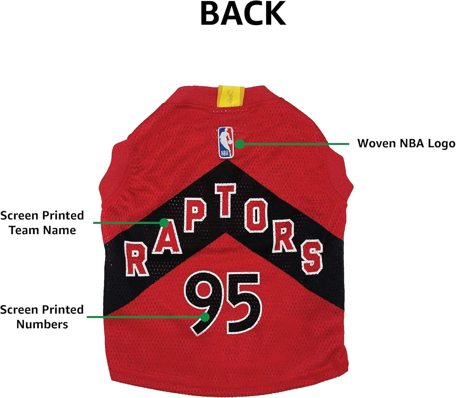Pets First NBA Toronto Raptors Dog Jersey, Large - Tank Top Basketball Pet Jersey (RAP-4047-LG)