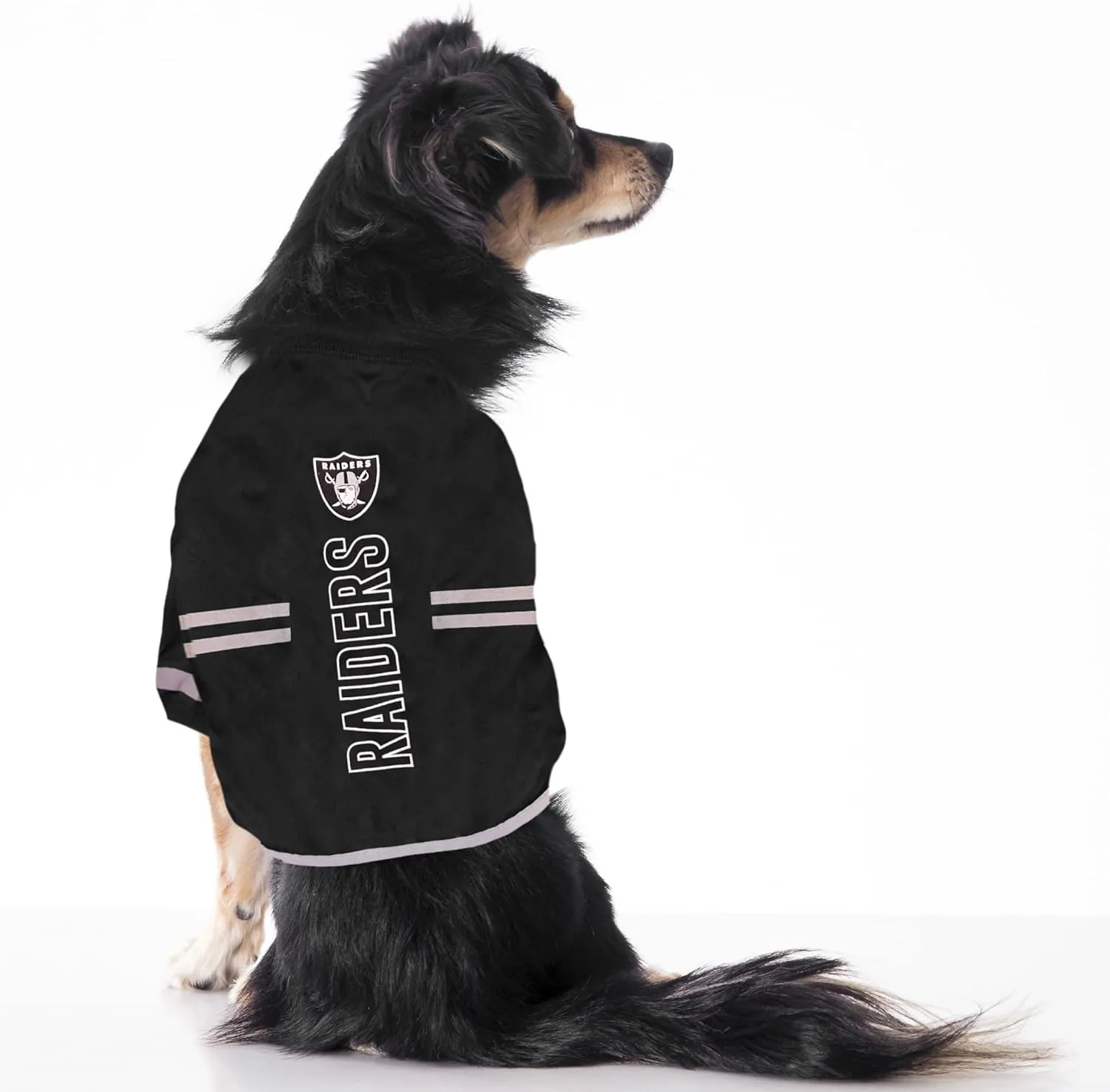 Pets First NFL Las Vegas Raiders Dog T-Shirt, Football Dogs & Cats Shirt - Durable Sports PET TEE - 3 Sizes, NFL PET Outfit, Reflective TEE Shirt in Team Color, Cool Football Dog Tee, Small