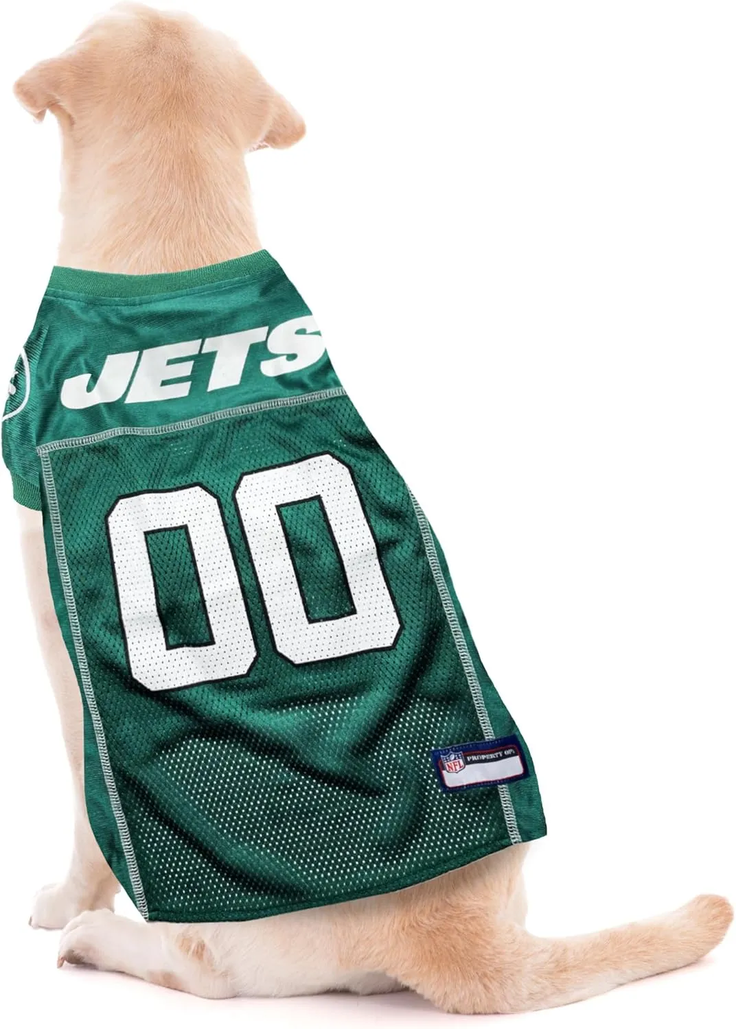 Pets First NFL New York Jets Dog Jersey, Size Medium - Best Football Costume for Dogs & Cats - Licensed Shirt