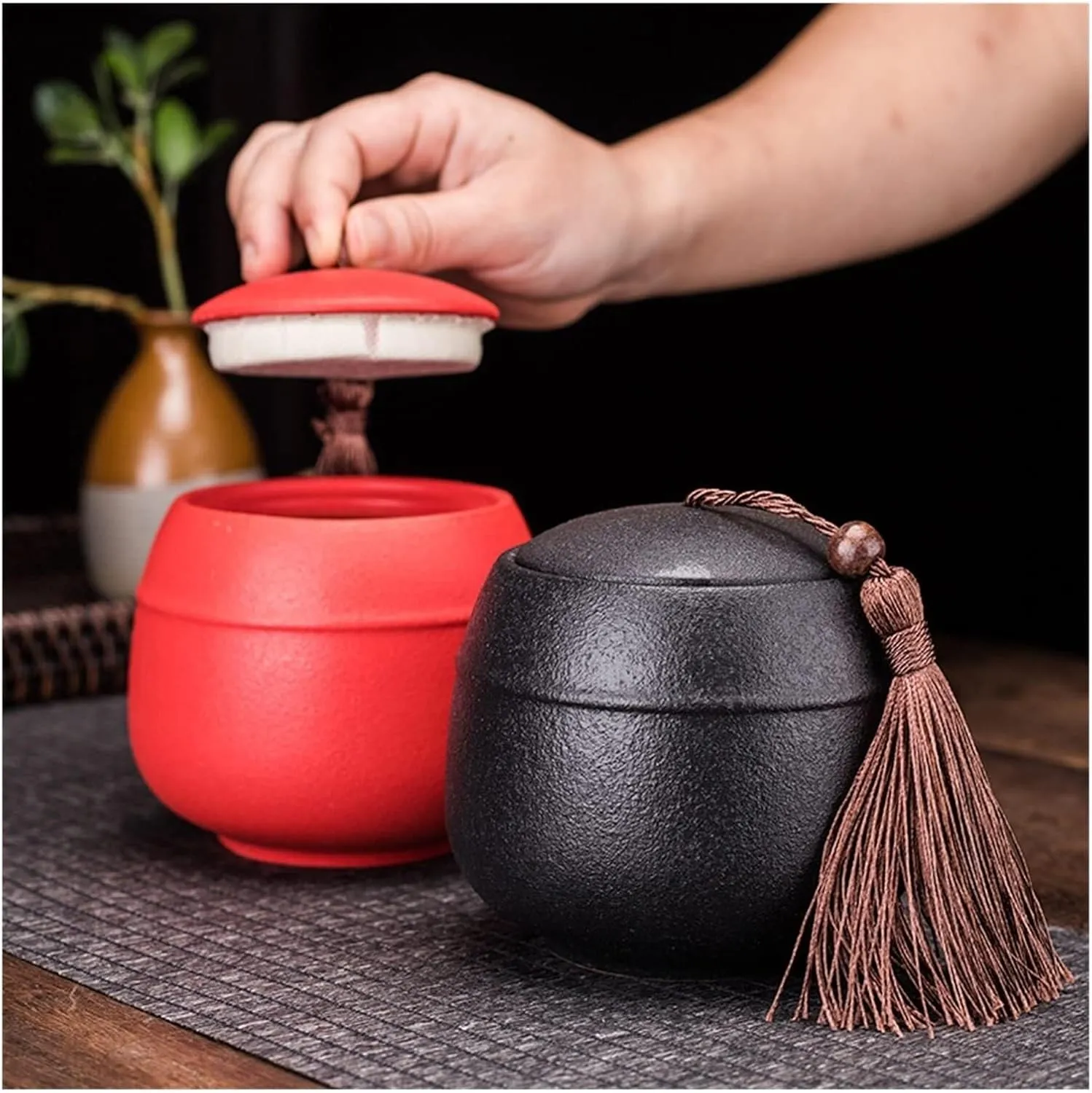 Pets Wooden Urns for Dogs Cats Ashes Keepsake Memorial Box Funeral Set Burial Urns for Cremated Remains Ash Vial Adult Funeral Urn Pet Cat and Dog Urn 66493 Pets Memorials (Red Medium)(Black,Medium)