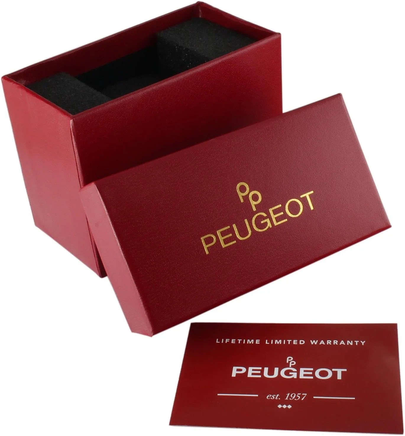 Peugeot Women's 14K Gold Plated Tank Leather Dress Watch with Roman Numerals Dial
