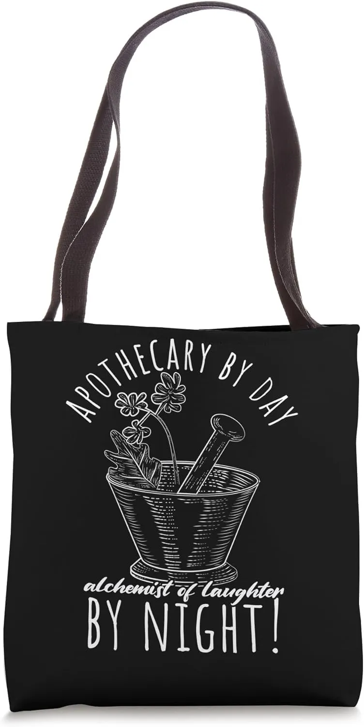 pharmacy pharmacist pharmasaurus rx funny pharm apothecary Tote Bag