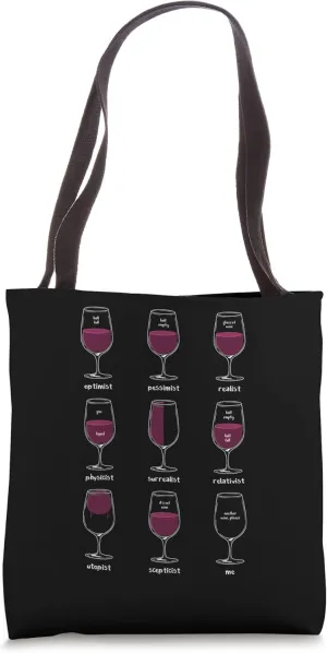 Philosophy Lover Red Wine Glass Drinker Philosophical Logic Tote Bag