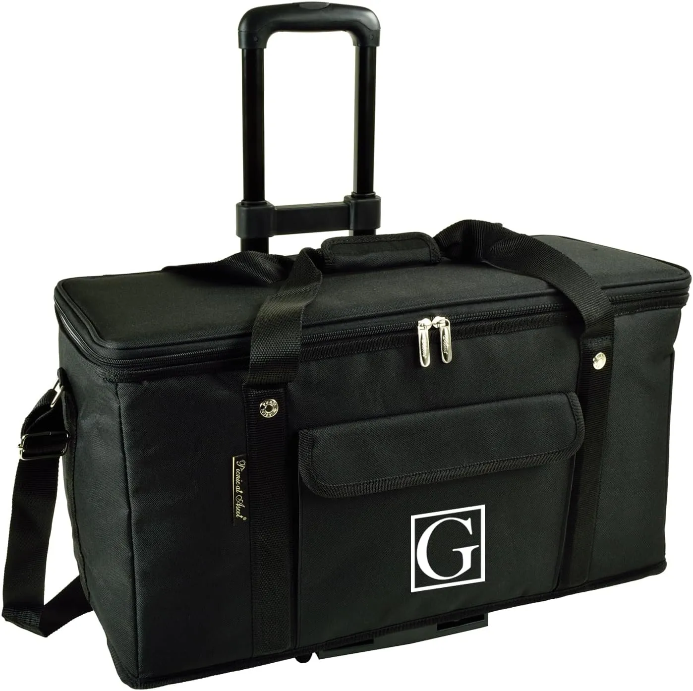 Picnic at Ascot Personalized Monogrammed Travel Cooler with Wheels- 64 Can Capacity- Collapsible Leakproof Cooler- Designed & Quality Approved in The USA