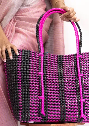 Pink & Black Wire Basket - Extra large