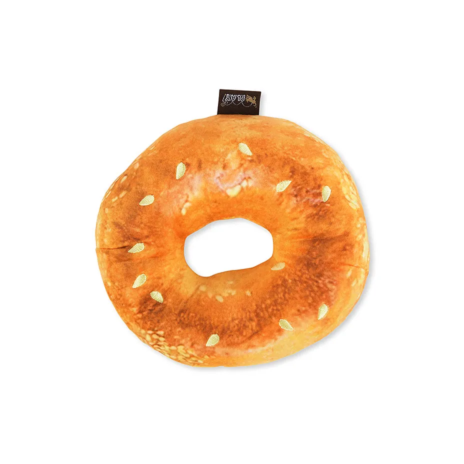 P.L.A.Y. x  Earth Rated Montreal Bagel Plush Dog Toy