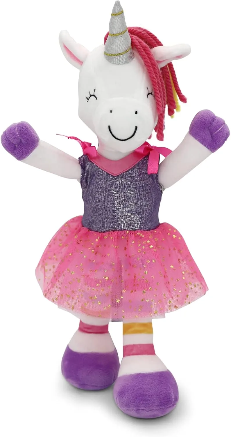 Playtime by Eimmie Unicorn Soft Baby Doll, 14 Inch - Plush Rag Doll with Embroidered Features for Girls (Ages 4 and Up), Educational Stuffed Animal for Imaginative Play & Development