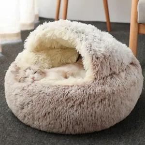 Plush Round Calming Cat Cave
