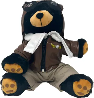 Plush Toys Wanderland Ember The Black Bear 16 inch – Soft Stuffed Animal with Pilot Outfit & Goggles – Cuddly Plush Toy for Kids, Ideal Gift for Birthdays, Holidays & Collectors
