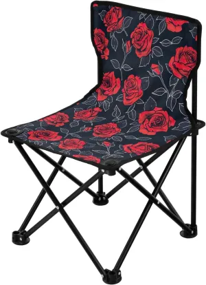 Portable Camping Chairs Floral Rose Lightweight Folding Chair for Camping, Beach, Picnic, Travel and Sports with Carry Bag 20855007