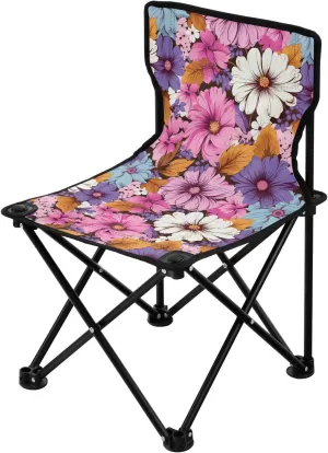 Portable Camping Chairs Flowers Florals Lightweight Folding Chair for Camping, Beach, Picnic, Travel and Sports with Carry Bag 20857809