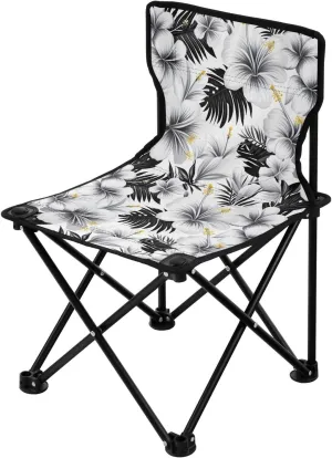 Portable Camping Chairs Palm Leaf Tropical Flowers Floral Lightweight Folding Chair for Camping, Beach, Picnic, Travel and Sports with Carry Bag 20851200