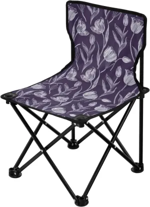 Portable Camping Chairs Purple Tulip Lightweight Folding Chair for Camping, Beach, Picnic, Travel and Sports with Carry Bag 20858337