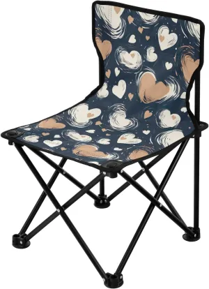 Portable Camping Chairs Valentine's Day Heart Lightweight Folding Chair for Camping, Beach, Picnic, Travel and Sports with Carry Bag 20851047