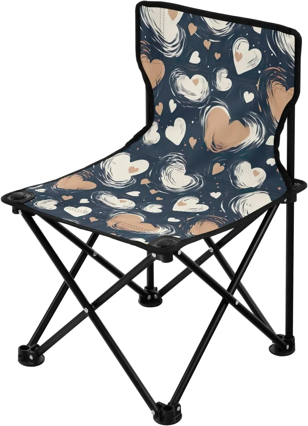 Portable Camping Chairs Valentine's Day Heart Lightweight Folding Chair for Camping, Beach, Picnic, Travel and Sports with Carry Bag 20851047