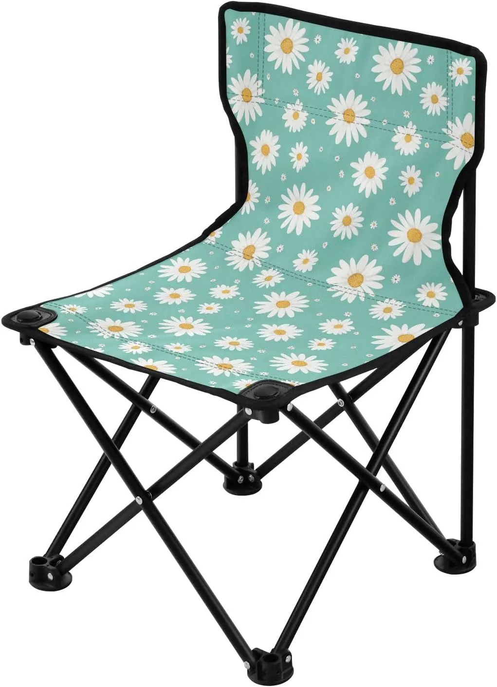 Portable Camping Chairs White Daisy Flower Lightweight Folding Chair for Camping, Beach, Picnic, Travel and Sports with Carry Bag 20858267