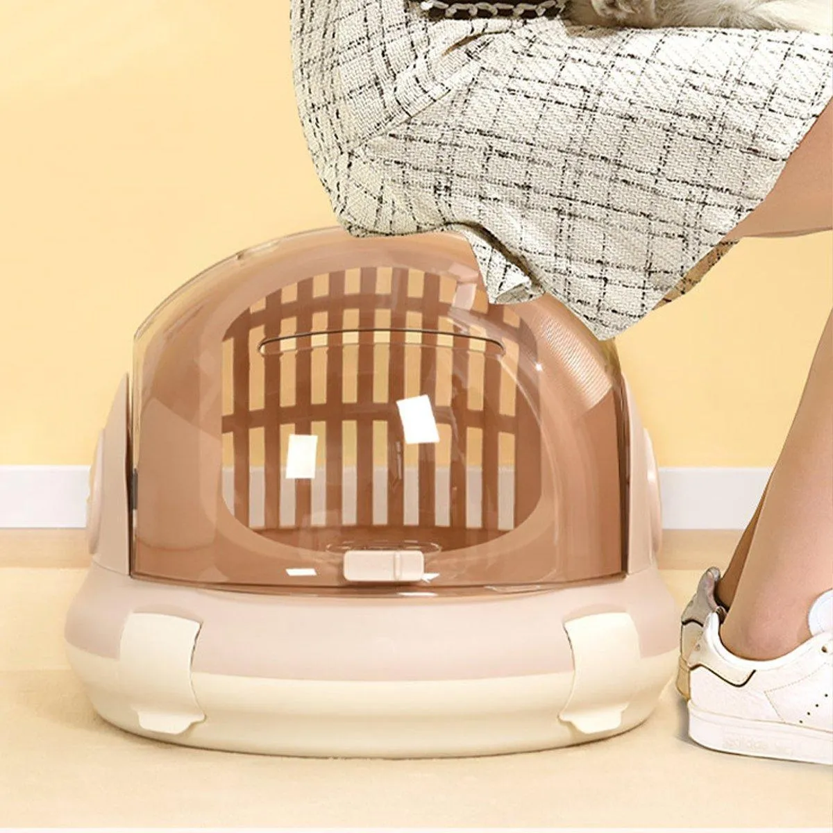 Portable Cat Carrier Space Capsule Large Capacity Aviation Travel Kitty Basket
