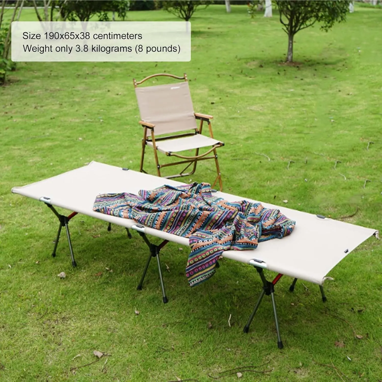 Portable Folding Adult Bed,Camping Cot Foldable Camping Cot, Ultralight Camp Bed for Adults, Portable Folding Bed with Storage Bag, Durable Backpacking Travel Tent Sleeping Cot, Max Load
