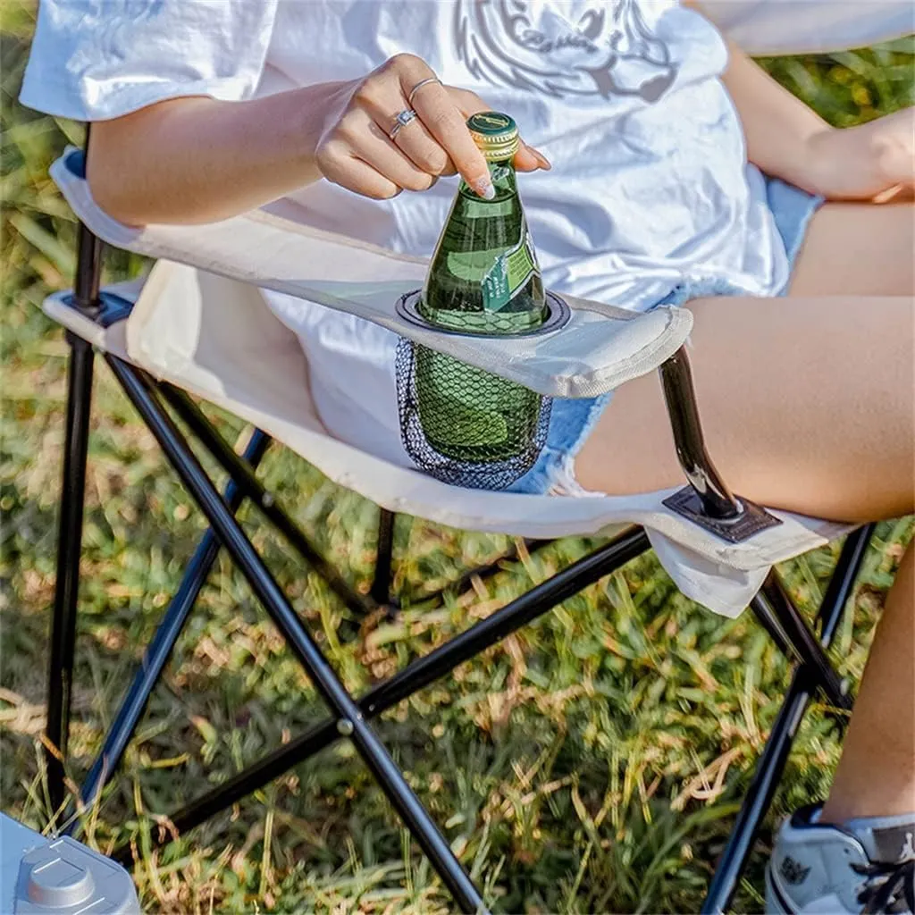 Portable Folding Chair Outdoor Folding Chair with Armrests Ultra Light Portable Camping Chair Back Recliner Leisure Chair Fishing Stool Adjustable Folding Chair