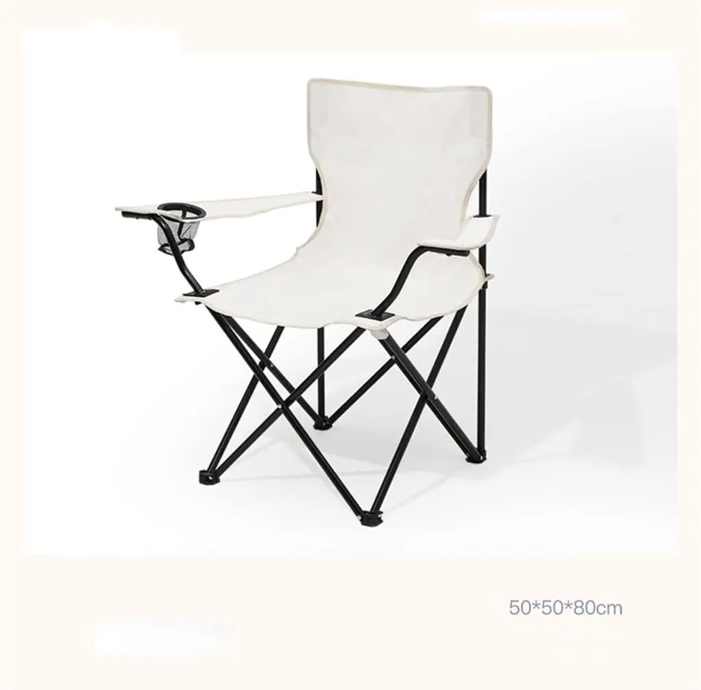 Portable Folding Chair Outdoor Folding Chair with Armrests Ultra Light Portable Camping Chair Back Recliner Leisure Chair Fishing Stool Adjustable Folding Chair